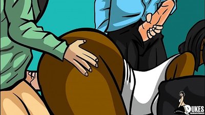 Els estudiants tenen sexe amb un professor negre després de l'escola